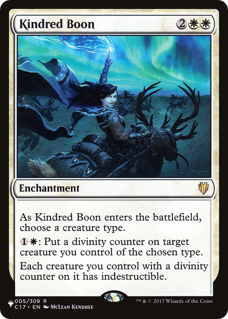 Kindred Boon (5) [LIST] - MTG Single