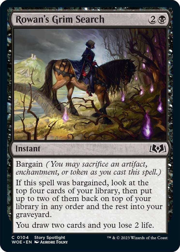 Rowan’s Grim Search (104) [WOE] - MTG Single