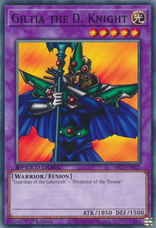 Giltia the D. Knight (121) (SBC1) - YuGiOh Single