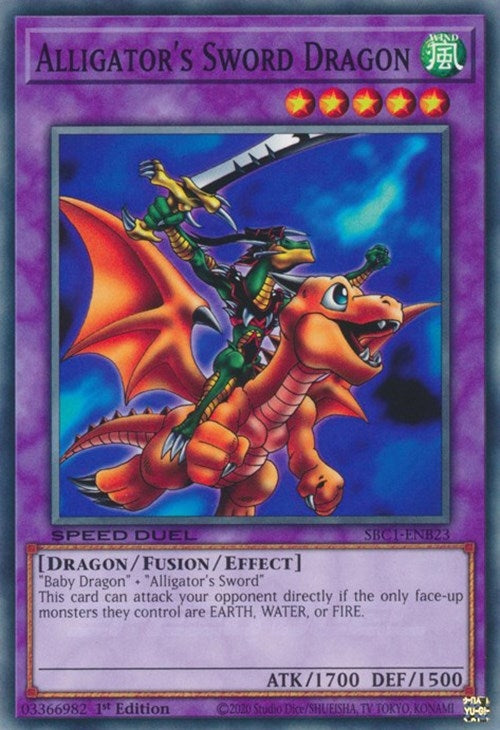 Alligator’s Sword Dragon (123) (SBC1) - YuGiOh Single