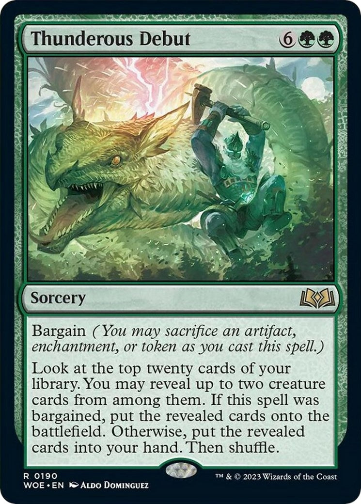 Thunderous Debut (190) [WOE] - MTG Single