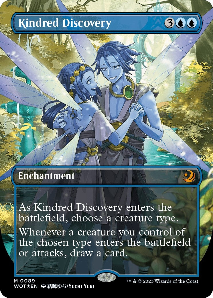 Kindred Discovery (Anime Borderless) (Confetti Foil) (89) [WOT] - MTG Single
