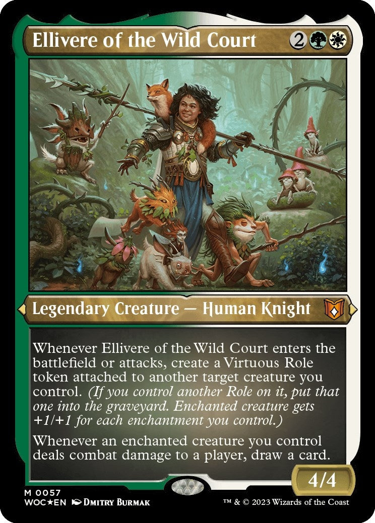 Ellivere of the Wild Court (Display Commander) - Thick Stock (57) [WOC] - MTG Single