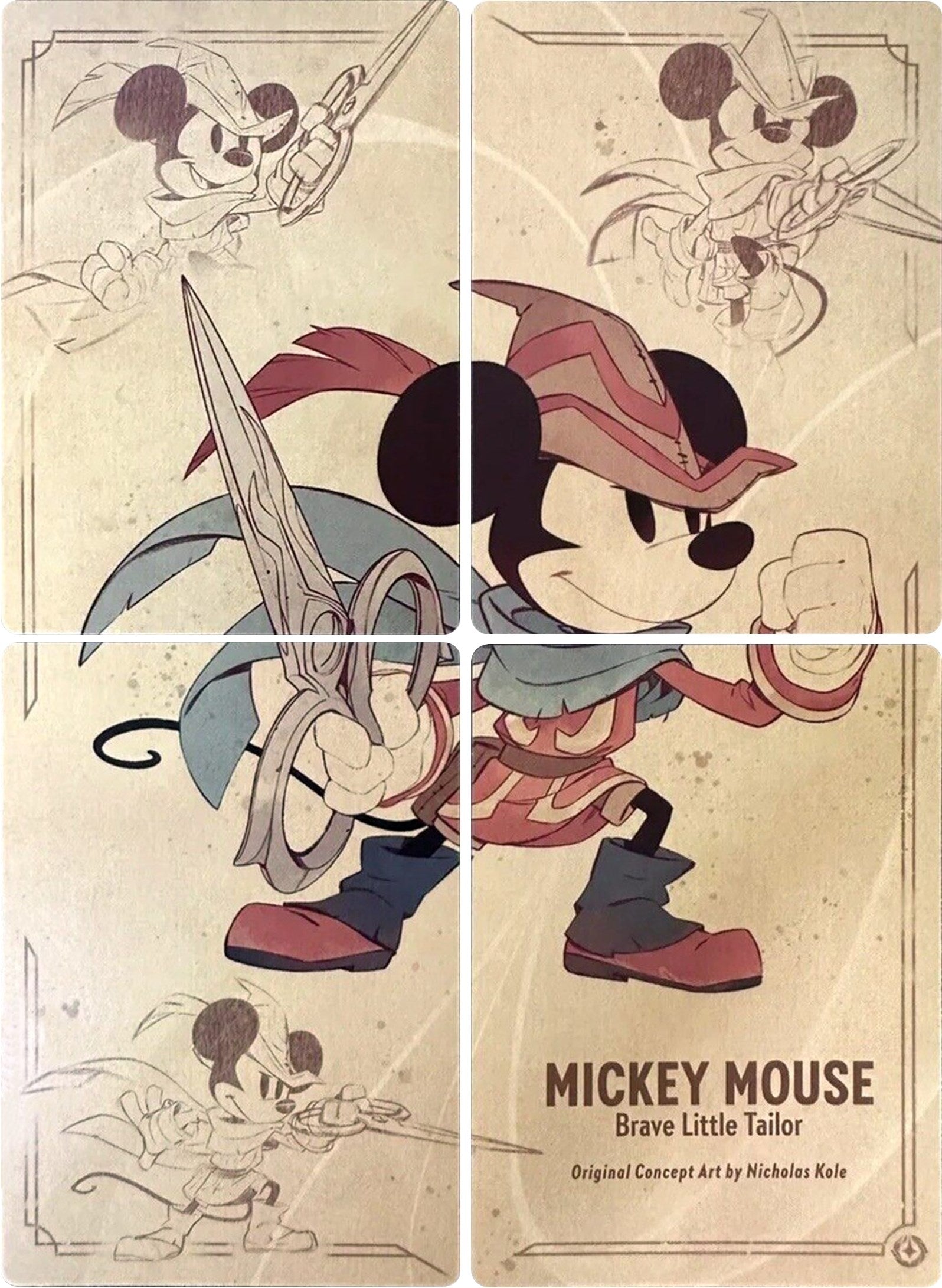 Mickey Mouse - Brave Little Tailor Puzzle Insert (Set of 4) (1) - Disney Lorcana Single