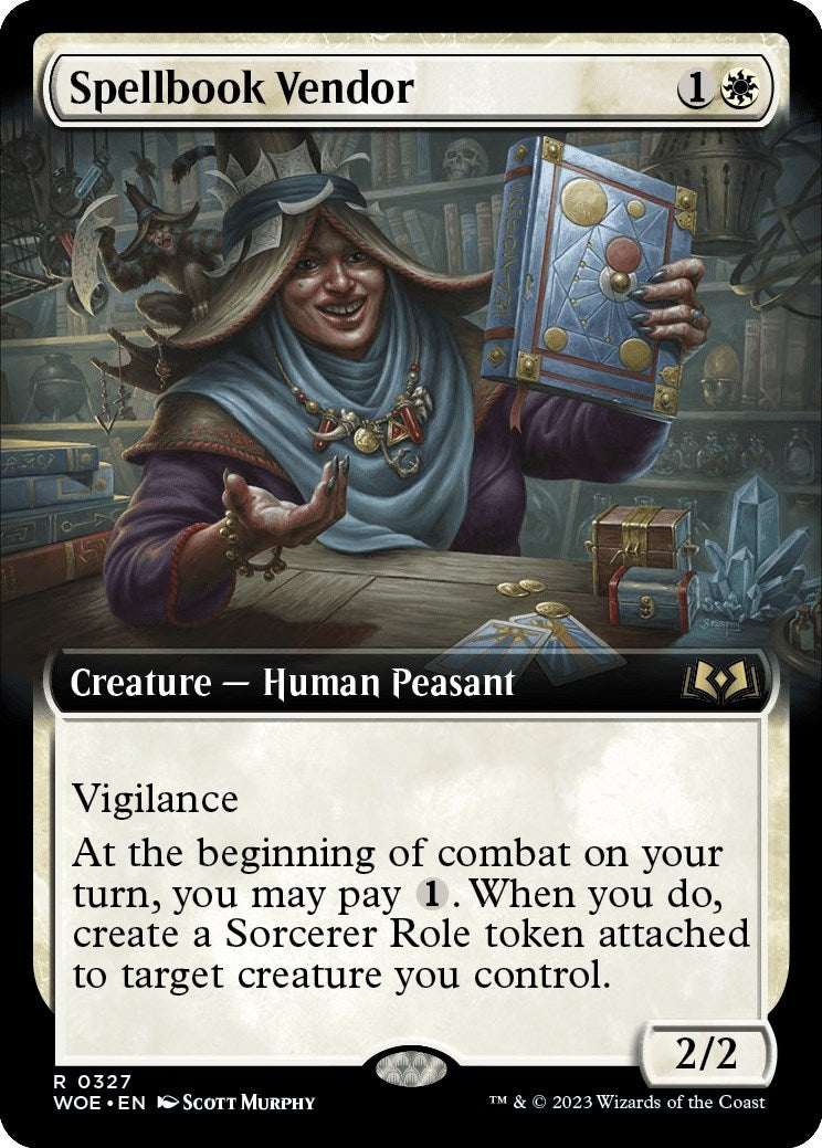 Spellbook Vendor (Extended Art) (327) [WOE] - MTG Single