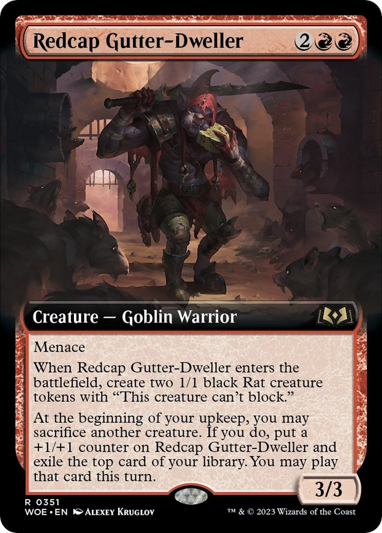 Redcap Gutter-Dweller (Extended Art) (351) [WOE] - MTG Single