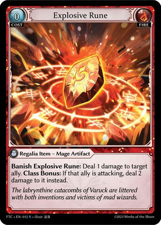 Explosive Rune (12) (FTC) - Grand Archive TCG Single