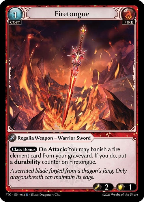 Firetongue (13) (FTC) - Grand Archive TCG Single