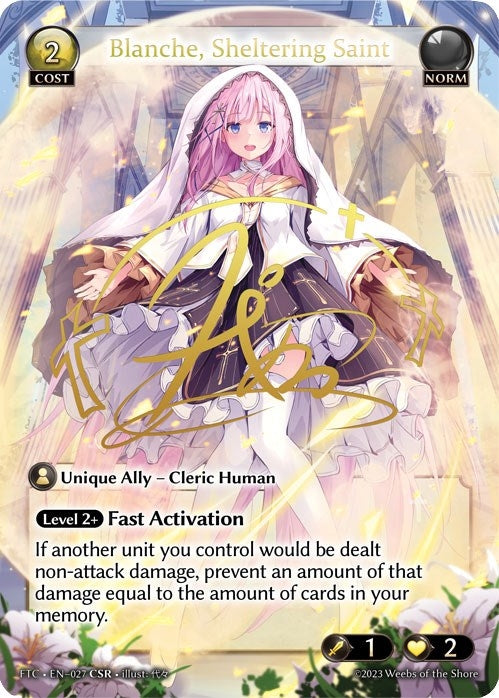 Blanche Sheltering Saint (CSR) (27) (FTC) - Grand Archive TCG Single