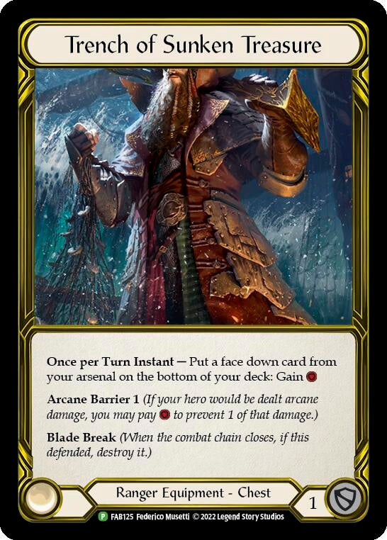 Image for Trench of Sunken Treasure (Golden) - FAB125 (FAB125) - Flesh and Blood TCG