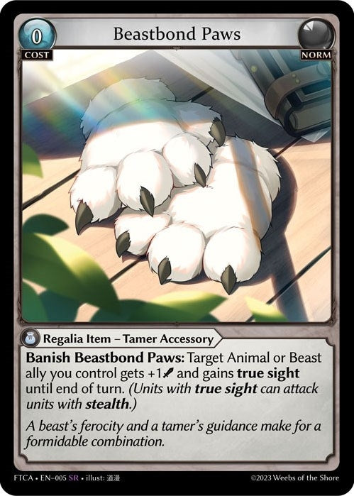 Beastbond Paws (5) (FTC) - Grand Archive TCG Single