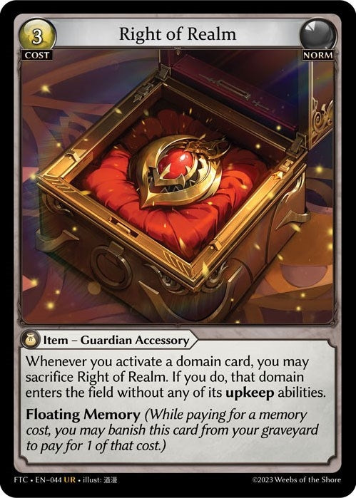 Right of Realm (44) (FTC) - Grand Archive TCG Single