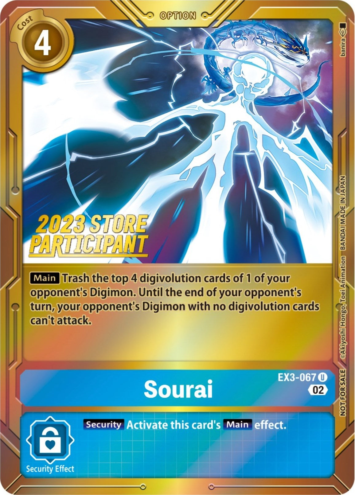Sourai (2023 Store Participant) (3067) [EX03] - Digimon Card Game Single