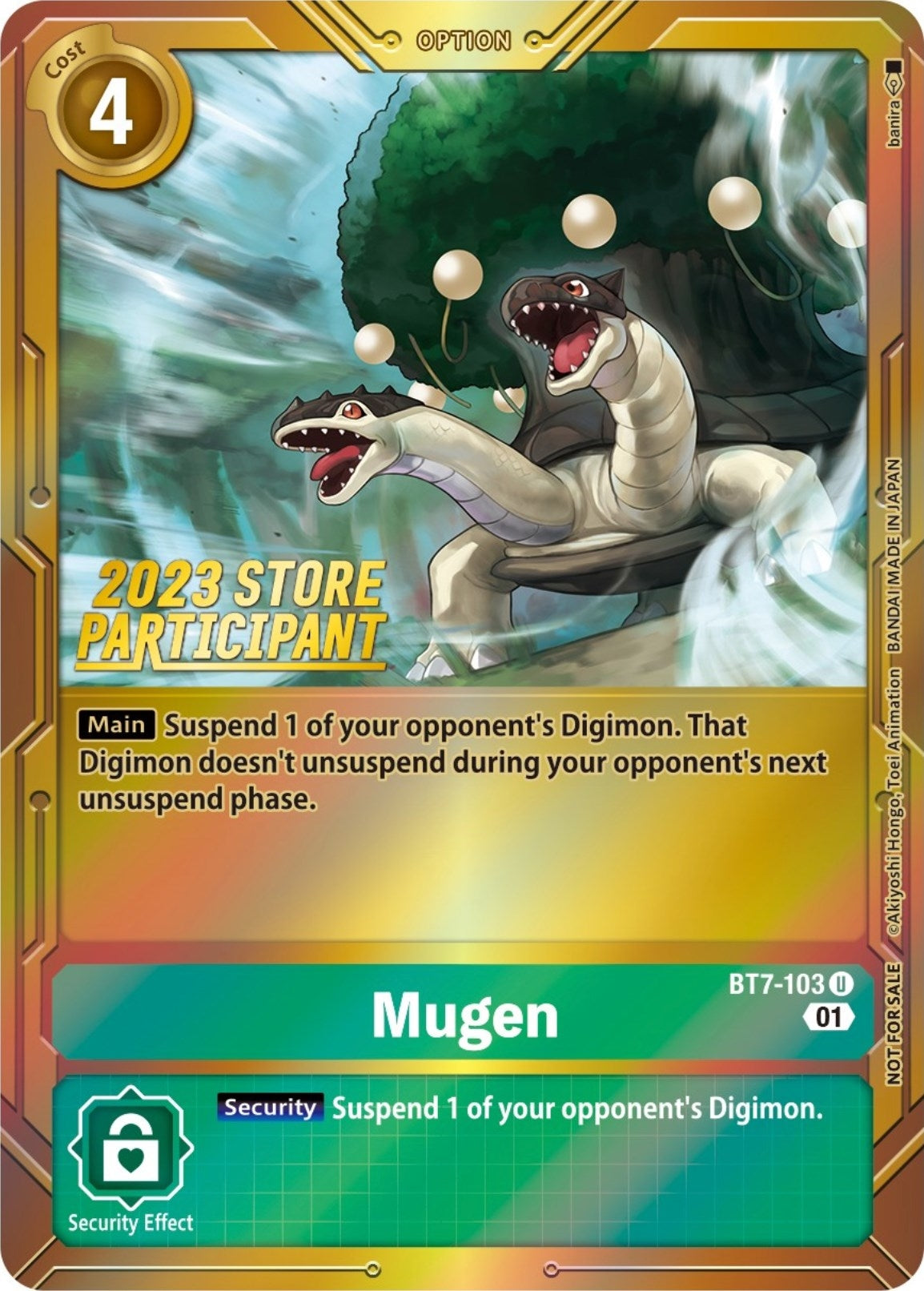 Mugen (2023 Store Participant) (7103) [BT07] - Digimon Card Game Single