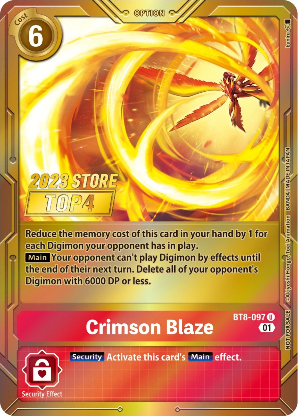 Crimson Blaze (2023 Store Top 4) (8097) [BT08] - Digimon Card Game Single