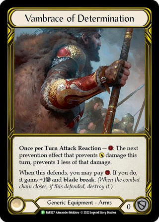 Image for Vambrace of Determination (Golden) - FAB127 (FAB127) - Flesh and Blood TCG