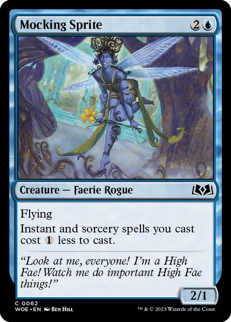 Mocking Sprite (62) [WOE] - MTG Single