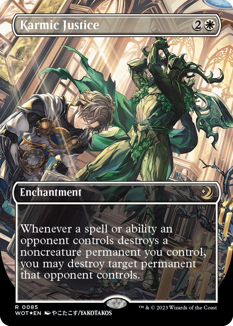 Karmic Justice (Anime Borderless) (Confetti Foil) (85) [WOT] - MTG Single
