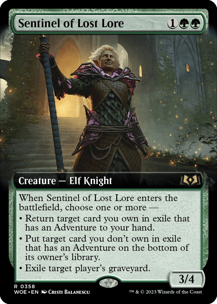 Sentinel of Lost Lore (Extended Art) (358) [WOE] - MTG Single