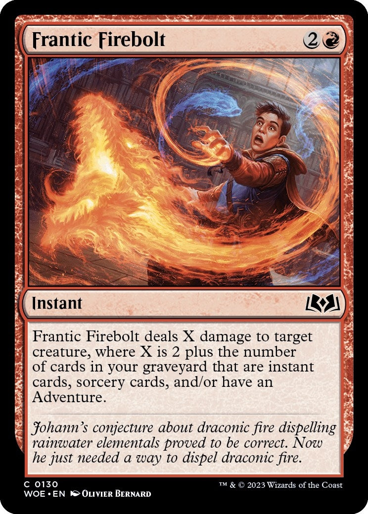 Frantic Firebolt (130) [WOE] - MTG Single