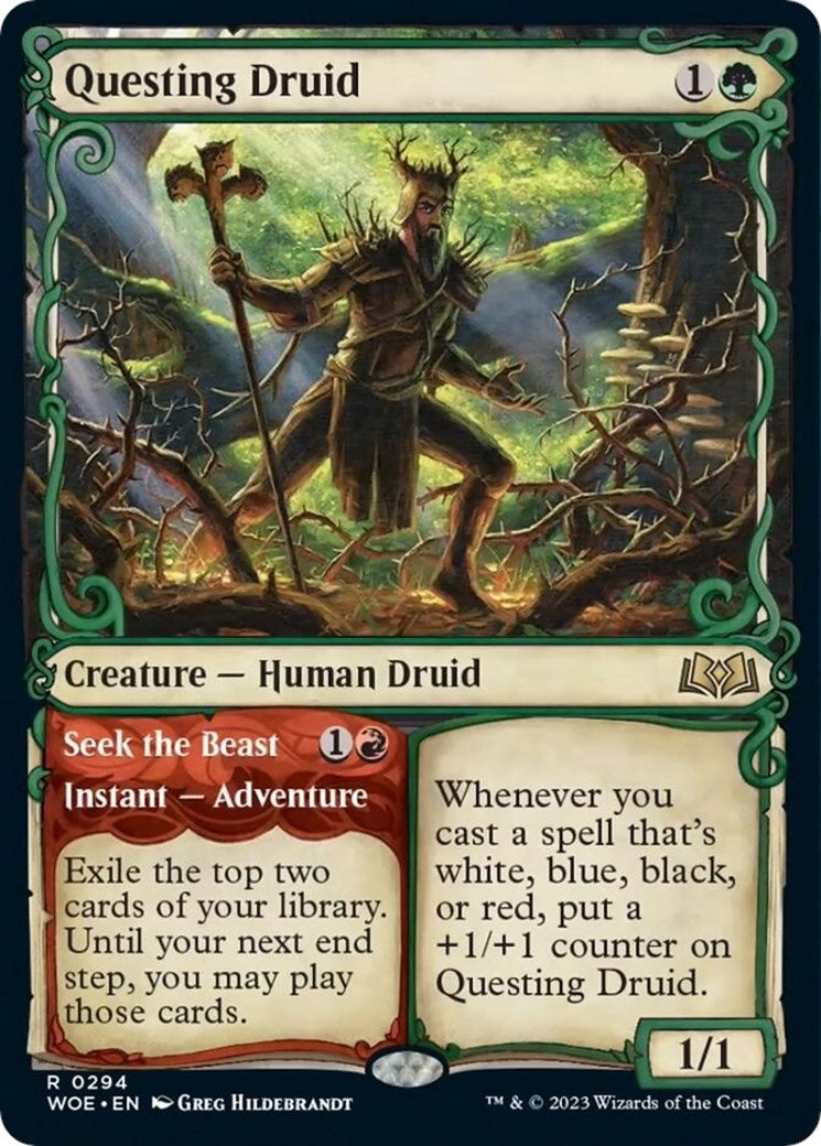 Questing Druid (Showcase) (294) [WOE] - MTG Single