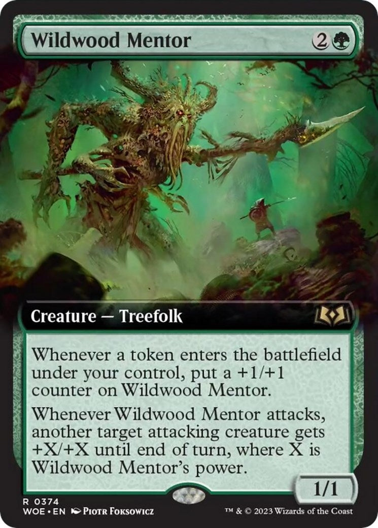 Wildwood Mentor (Extended Art) (374) [WOE] - MTG Single