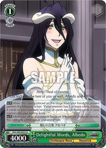 Delightful Words Albedo (99031) [OVL/S99] - Weiss Schwarz Single