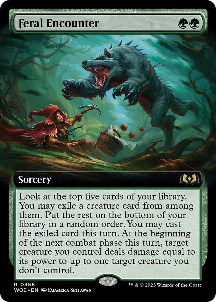 Feral Encounter (Extended Art) (356) [WOE] - MTG Single