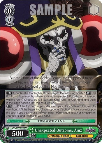 Unexpected Outcome Ainz (99034) [OVL/S99] - Weiss Schwarz Single