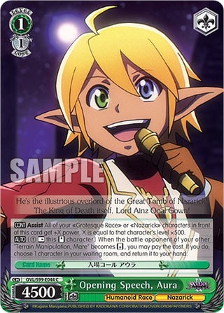 Opening Speech Aura (99044) [OVL/S99] - Weiss Schwarz Single