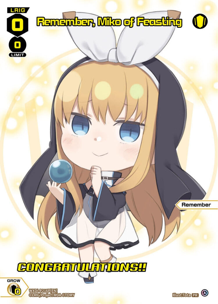 Remember Miko of Feasting (September 2023) (Winner) (216) [WXDi-P] - WIXOSS Single