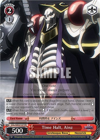 Time Halt Ainz (99107) [OVL/S99] - Weiss Schwarz Single