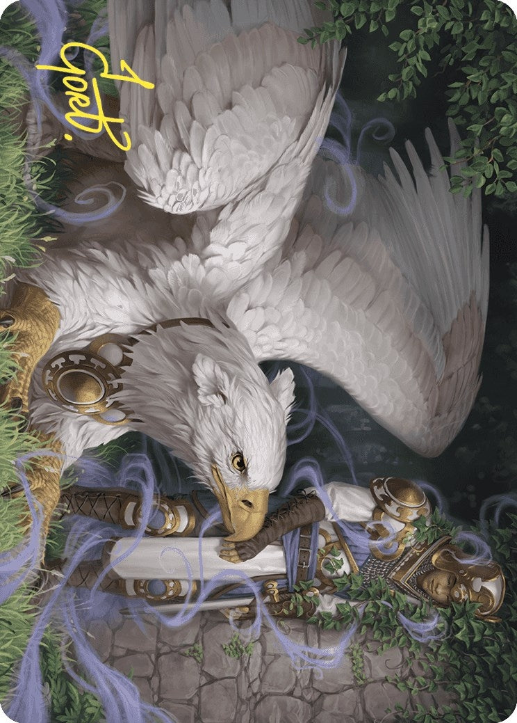 Dutiful Griffin Art Card (Gold-Stamped Signature) (3) [ASWOE] - MTG Single