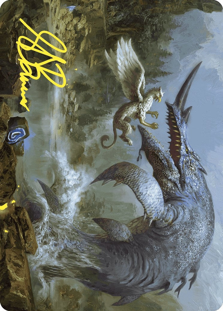 Horned Loch-Whale Art Card (Gold-Stamped Signature) (6) [ASWOE] - MTG Single