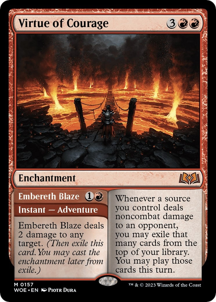 Virtue of Courage (157) [WOE] - MTG Single