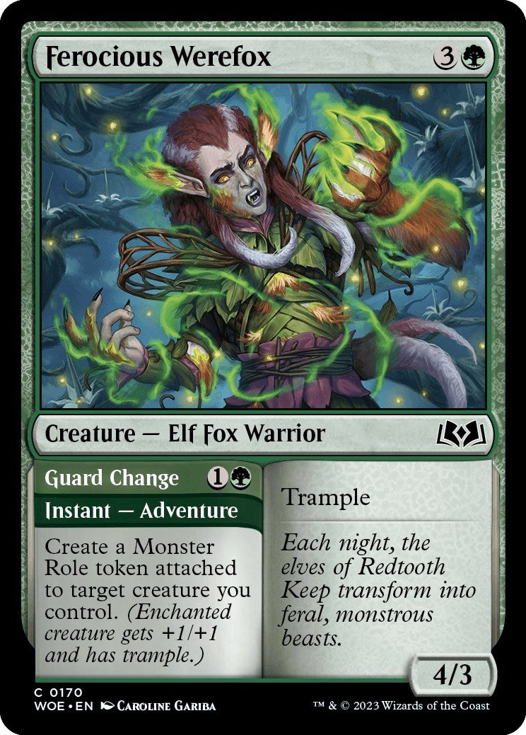 Ferocious Werefox (170) [WOE] - MTG Single
