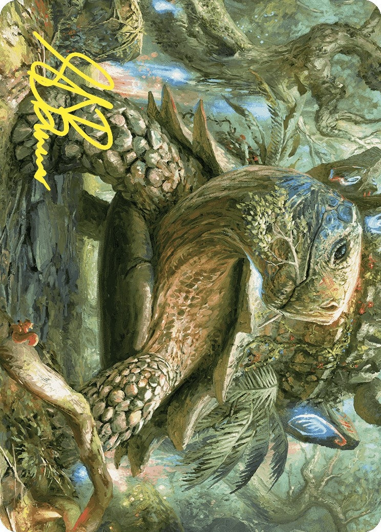 Blossoming Tortoise Art Card (Gold-Stamped Signature) (24) [ASWOE] - MTG Single