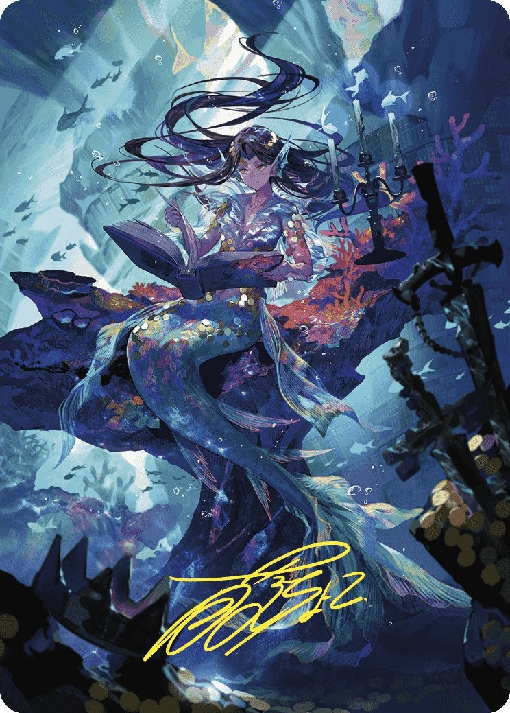 Rhystic Study Art Card (Gold-Stamped Signature) (79) [ASWOE] - MTG Single