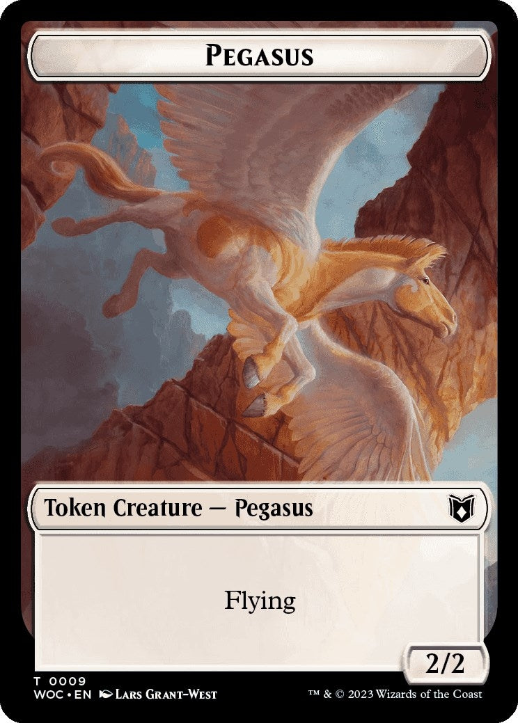 Pegasus // Saproling Double-Sided Token (0) [WOC] - MTG Single
