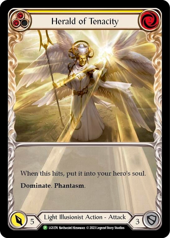 Herald of Tenacity (Yellow) - LGS174 (174) [PR] - Flesh and Blood TCG Single