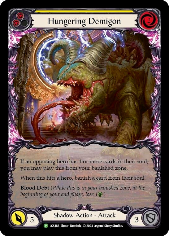 Hungering Demigon (Yellow) - LGS166 (166) [PR] - Flesh and Blood TCG Single