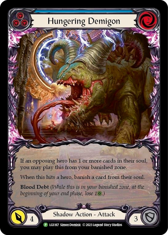 Hungering Demigon (Blue) - LGS167 (167) [PR] - Flesh and Blood TCG Single