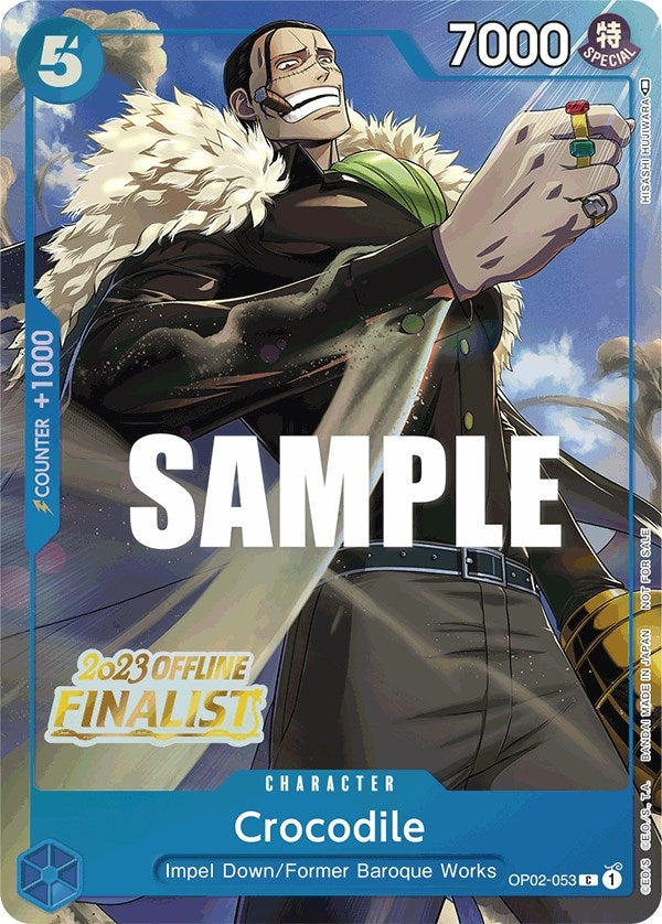 Crocodile (Offline Regional 2023) [Finalist] (2053) (OP-PR) - One Piece Card Game Single