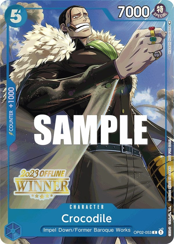 Crocodile (Offline Regional 2023) [Winner] (2053) (OP-PR) - One Piece Card Game Single