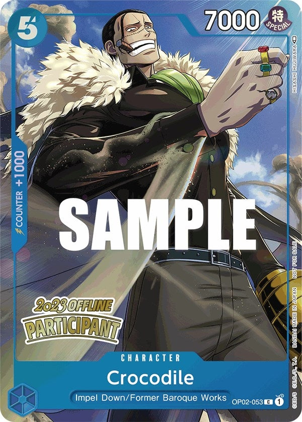 Crocodile (Offline Regional 2023) [Participant] (2053) (OP-PR) - One Piece Card Game Single