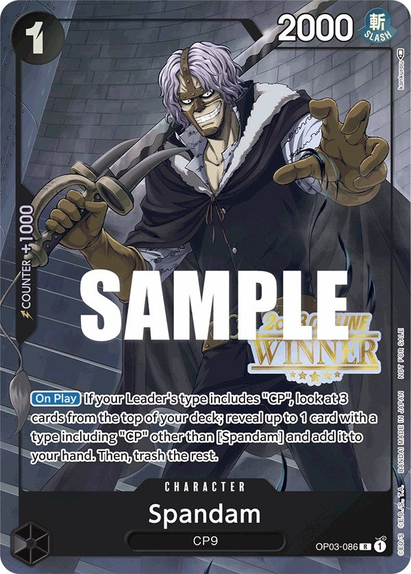 Spandam (Offline Regional 2023) [Winner] (3086) (OP-PR) - One Piece Card Game Single