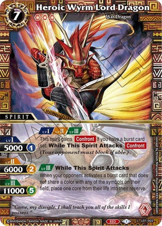 Heroic Wyrm Lord Dragon (1002) [L01] - Battle Spirits Saga Single