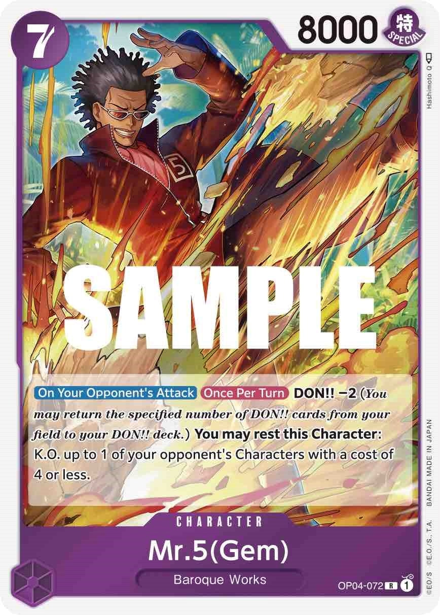 Mr.5 (Gem) (4072) (OP04) - One Piece Card Game Single