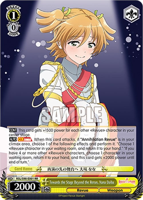 Towards the Stage Beyond the Rerun Nana Daiba (98001) [RSL] - Weiss Schwarz Single