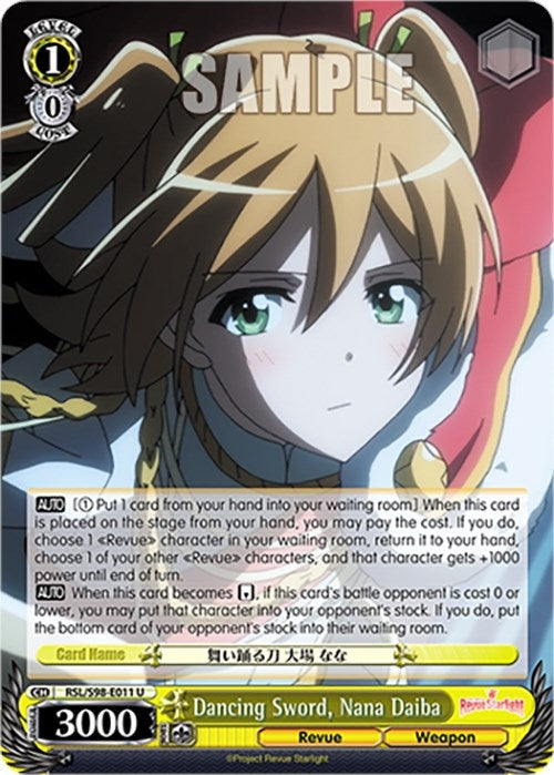 Dancing Sword Nana Daiba (98011) [RSL] - Weiss Schwarz Single
